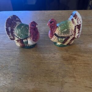 Vintage Ceramic Turkey Salt and Pepper Shakers
